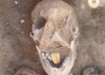Archaeologists have discovered an Egyptian mummy buried with a golden tongue