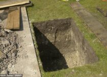 Mystery as workmen building patio dig up FIVE human skeletons in back garden of family home