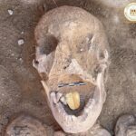 Archaeologists have discovered an Egyptian mummy buried with a golden tongue