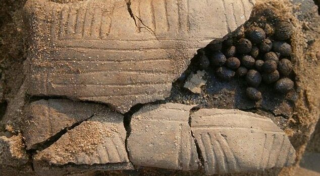 The 2,500-year-old baby grave that still contains a toy rattle made of clay