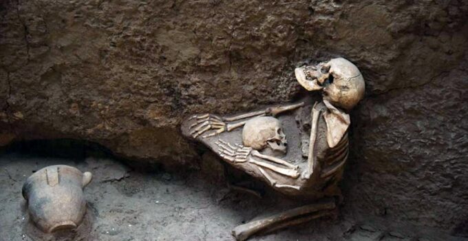 4,000-year-old skeletons of mother and child found embraced in ‘China’s Pompeii’