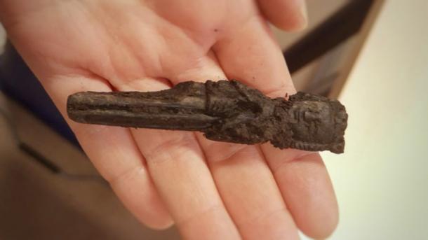A 13th-century figure with falcon found in Oslo – but is it a king or a queen?