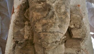 Archaeologists Discover Two Sphinxes measure 26 feet in length in Egyptian Ruins