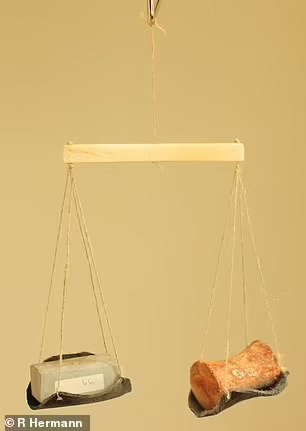 Weighing scales a Bronze Age merchant would have carried when moving from one market to another to trade