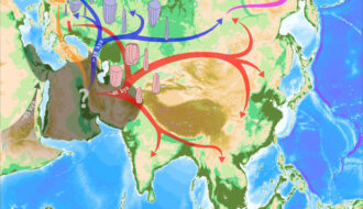 A population Hub out of Africa explains East Asian lineages in Europe 45,000 years ago