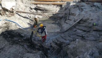 Lost 700-year-old ship found just five feet beneath street by construction workers