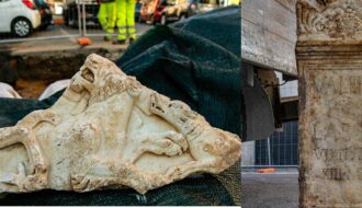 1900 years old funerary altar of a teenage girl discovered in Rome