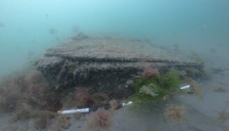 Underwater archaeologists uncover rudder from the first HMS Invincible
