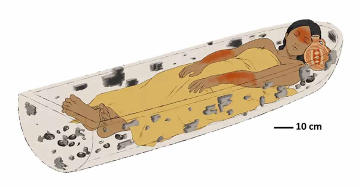 canoe buried in Northwest Patagonia